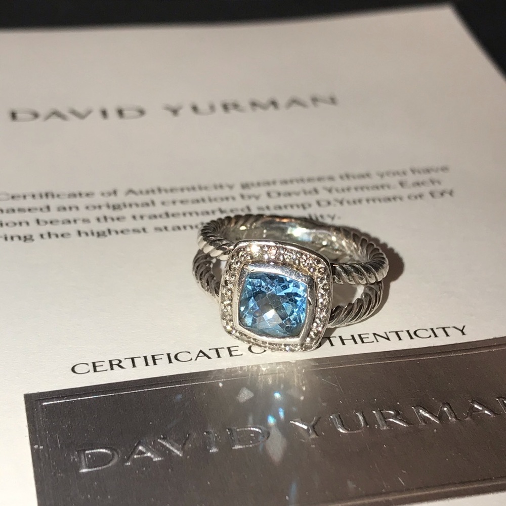 David Yurman Ring Blue Topaz